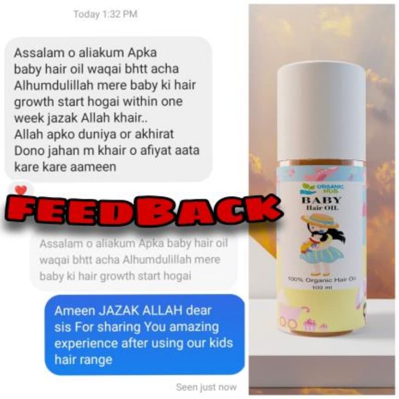 Baby hair oil