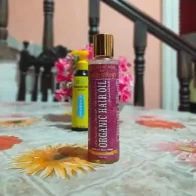 Organic hair oil and shampoo combo